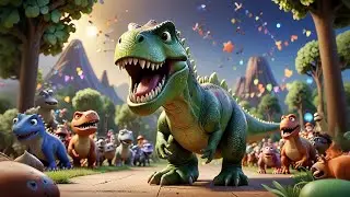 Six Dancing Dinosaurs Roar and Shake | Dinosaur Song for Kids | Fun Action Nursery Rhyme