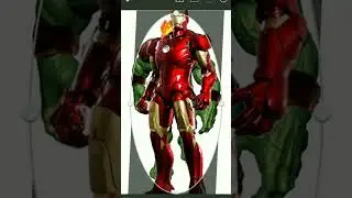 Hulk + hulk buster + iron man || fusion art || #shorts #youtubeshorts
