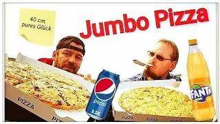 JUMBO PIZZA VOM PIZZA EXPRESS MIT PEPSI & FANTA |MUKBANG| LABERN MIT STEFAN