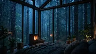 Dream Peacefully | Rain Therapy for Deep Sleep | Modern Cabin & Rainfall Sound 🌧️🕯️