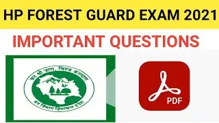 HP FOREST GUARD IMPORTANT QUESTIONS 2021 EXAM