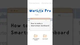 Make a Smartsheet Dashboard and automate your life #workflowmanagement #smartsheettutorial