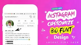 Instagram Bio ideas || Change Font Style bio 2019 || Instagram Profile Customize Tips ||  by Techykr