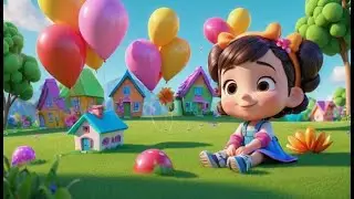 Five Little Balloons Floating Too High | English Nursery Rhyme | Kids Songs | Baby Music