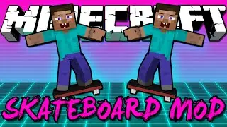 Minecraft: SKATEBOARD MOD - TRICKS, GRINDS, & MORE!