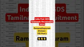 India Post GDS Tamilnadu Recruitment 2024 #indiapostgdsrecruitment2024 #gdspostoffice #gdsapply