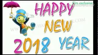 happy new year 2018 with  music background