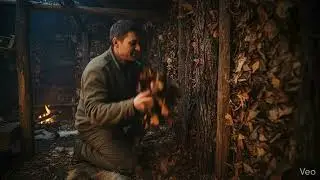 I Built a Hidden Survival Shelter Inside a Tree During a Storm (ASMR )
