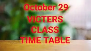 Official VICTERS channel timetable October 29 time table Kite Victers tomorrow timetable Friday