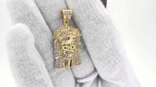 Gold Micro Jesus Pendant