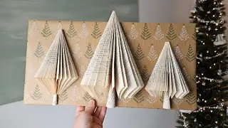 Crafty Clover Tutorial - Book Folding Christmas Trees