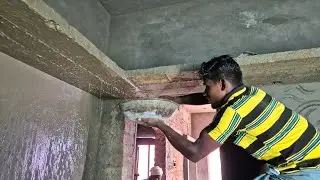 Loft Plastering Techiques_Kitchen Design Lintel Slab Fast&Easy Plastering with Cement