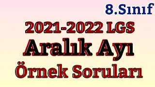2021-2022 LGS Aralık Ayı Örnek Soruları Matematik
