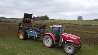 Massey 5465 With Bunning Spreading Muck