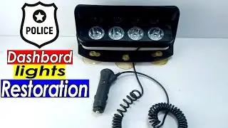 Police car dashboard light restoration | police dashboard leds |  SWORK | SHOCKING WORK