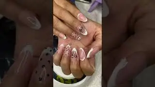 New nails #SimpleNails #SuperCuteNails #BowNails #DotNails #BasicNails#fallnaol￼#aspiringnailtech
