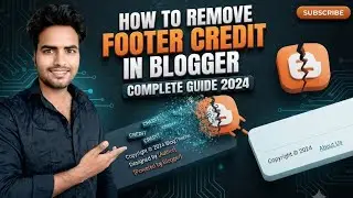 How to remove footer credit in blogger | remove footer credit #blogging
