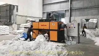 PP Film Shredder, Raffia Yarn Shredding Machine, Plastic Film Shredding, PP Polyester Yarn shredder,