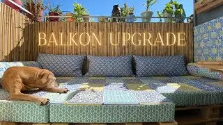 ✂️Mini-Balkon - DIY - Balkon Lounge - Polsterbezug/Sitzkissen+Kissen selber machen - Paletten Lounge