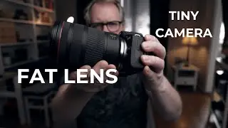 Tiny Camera with a BIG Lens, canon R50 and canon RF 24-70mm f/2.8 -  funny pair