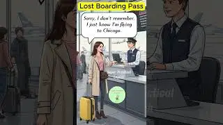 ✈️ Lost Boarding Pass at the Airport | English for Travel