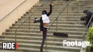 Nyjah Huston Dodges Cops & Frontside Bluntslides La Jolla 18