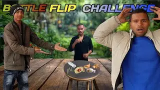 Bottle Flip Food Challenge 🔥 हंसी रोक नहीं पाओगे 😂
