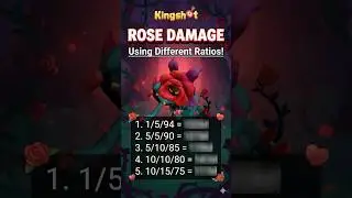 Rose DAMAGE Output! ❤️⚔️Maximizing Rose Damage With Different Ratios! #kingshotgames #gaming