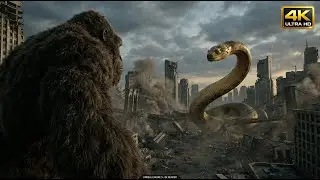 TITANOBOA AWAKENS! 😱 King Kong vs. Giant 40m Snake (City Destruction)