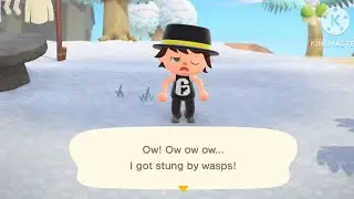Animal crossing but the wasp sting effect is animal crossing 2001