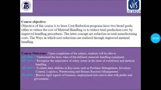L-2 | Principles of Materials Handling Equipment | Materials Handling |