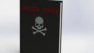 Skull design on book death note #solidworks #autocad 