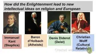 Enlightenment's main intellectual movements and how they spread