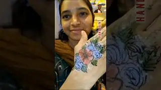 #HAND PAINT #flower tatto #washable tatto #alphones mfa