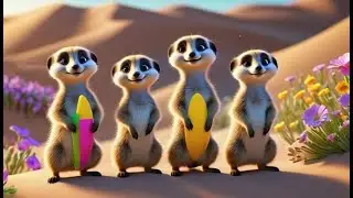 Cinco Suricatas Brincando de Esconde-Esconde 🦦 | Rimas Infantis e Can&ccedil;&otilde;es para Beb&ecirc;s