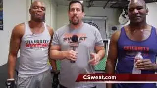 Evander Holyfield and Anderson Silva Workout