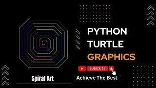 ✨ Mesmerizing Spiral Art with Python Turtle 🐢 || Stunning Random Colors & Patterns! 🎨 #python