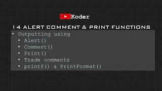 14 Alert, Comment and Print
