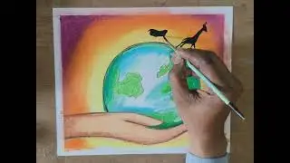 Preserve our wildlife drawing/preserve our wildlife painting/save Nature. Easy Drawing