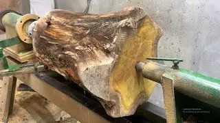 Woodturning - Working Artistic On A Big Wood Lathe Easy Fastest