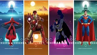Spider Man 🆚 Ironman 🆚 Batman 🆚 Superman in Tiles Hop EDM Rush🎶
