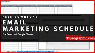 Email Marketing Schedule Template for Excel, Free n Printable 🡆  