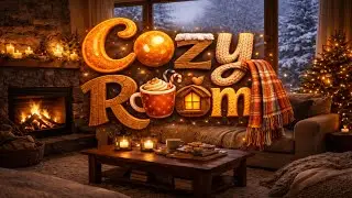 Cozy Room Ambience 🔥 Soft Piano, Fireplace & Snow Sounds | Deep Focus & Sleep