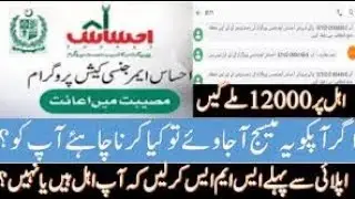 Ehsas Amdad Emergency Cash 12000 Program ka hissa hai ke nahi. Or Ap ko kub pasaiy mily gay