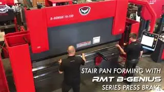 RMT B-GENIUS Press Brake Forming Stair Pans the Easy Way | Press Brake Demo