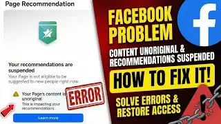 ⚠️ Your Page's content is unoriginal problem solve | This is impacting your recommendations 
