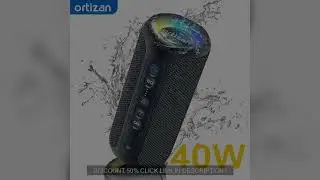 Ortizan 40W Portable Speakers Bluetooth 5.3 Bass Subwoofer Wireless IP Big Sale 70%
