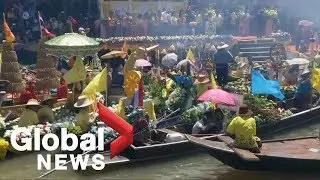 Colourful river festival marks the beginning of Buddhist Lent in Thailand