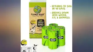PLANET POOP Home Compostable Dog Poo Bags on Refill Rolls, Standard Size review