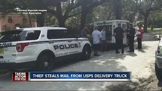 U.S. Postal Service mail truck burglarized in Riverside Heights